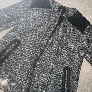 Black and white forever 21 jacket with belt